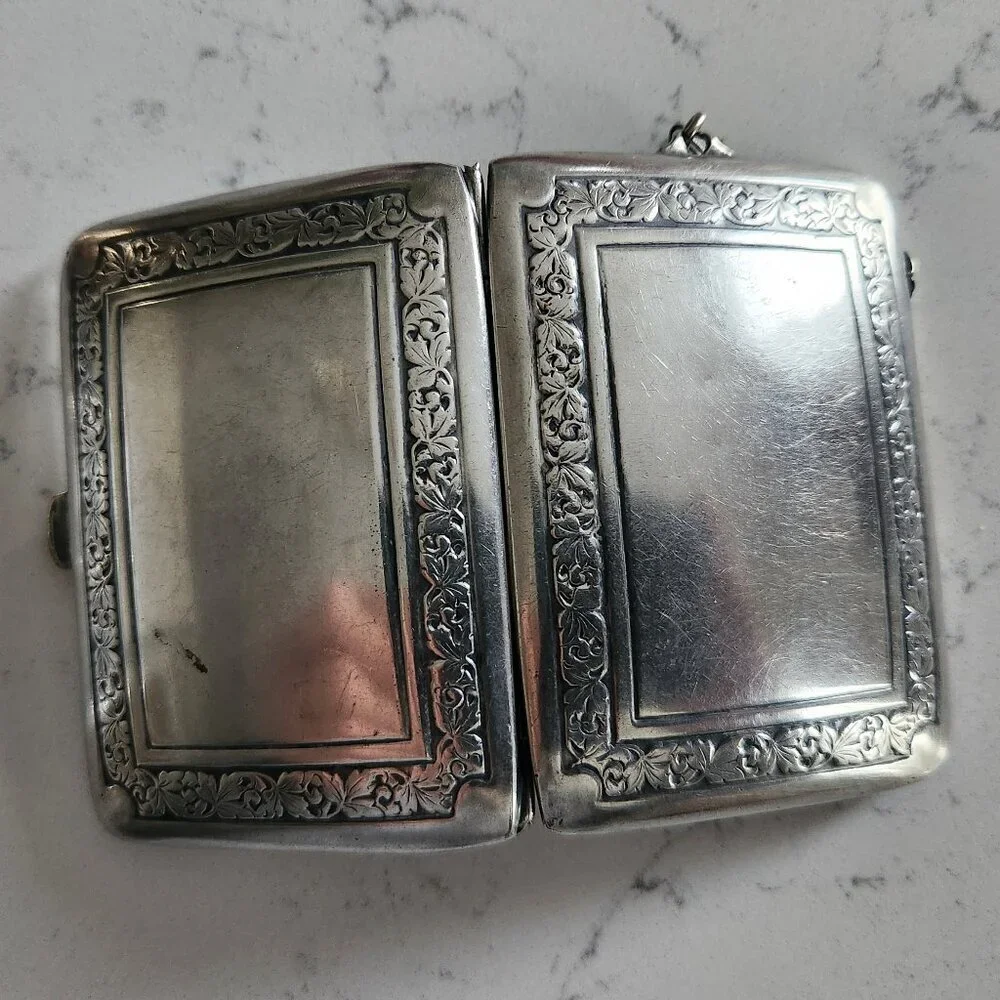 Antique Victorian Silver Engraved Wristlet